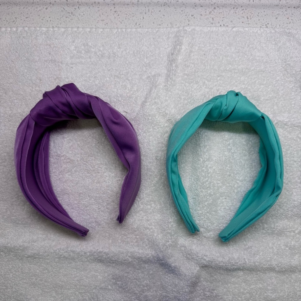 Choice of Vibrant Purple and Teal green Knotted Headband NWOT